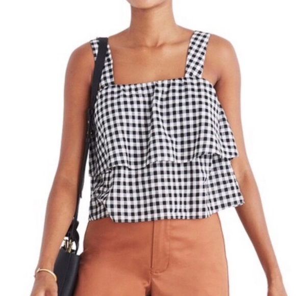 Madewell Tops - Madewell gingham tier tank top